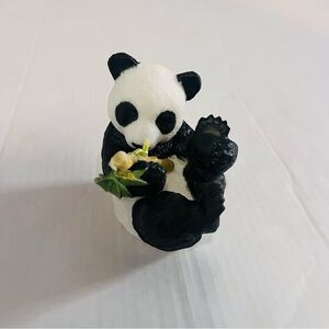 Vintage Eva Dalberg Panda Porcelain Figurine 1984 Bamboo Broken